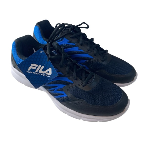 New Fila Men's Memory Finition 7, Black/Blue Size 10.5 - Picture 4 of 8